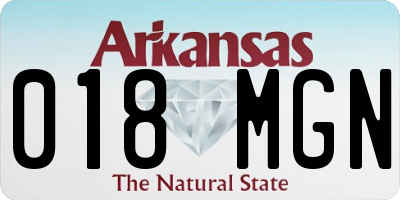 AR license plate 018MGN