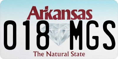 AR license plate 018MGS
