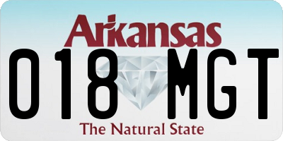 AR license plate 018MGT