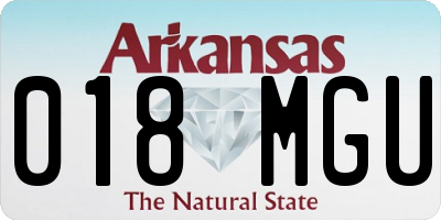 AR license plate 018MGU