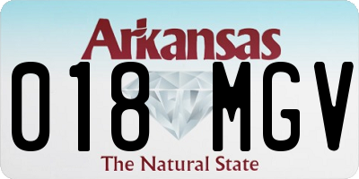 AR license plate 018MGV
