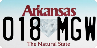 AR license plate 018MGW