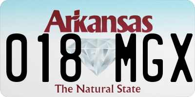 AR license plate 018MGX