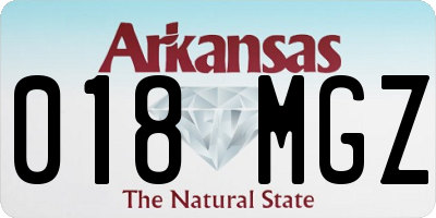 AR license plate 018MGZ