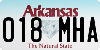 AR license plate 018MHA