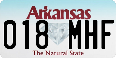 AR license plate 018MHF