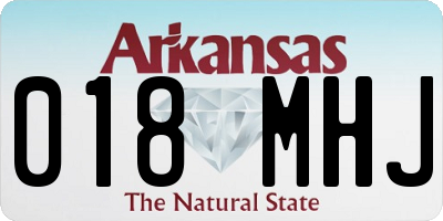 AR license plate 018MHJ