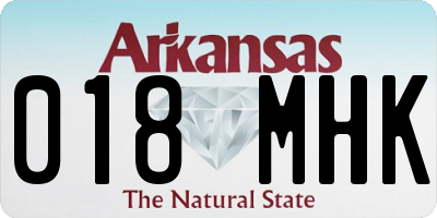 AR license plate 018MHK