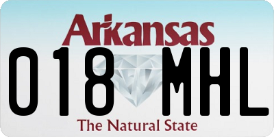 AR license plate 018MHL
