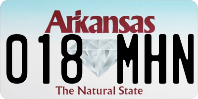 AR license plate 018MHN