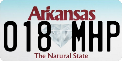 AR license plate 018MHP
