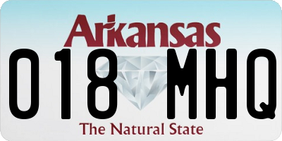 AR license plate 018MHQ