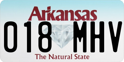 AR license plate 018MHV