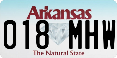 AR license plate 018MHW