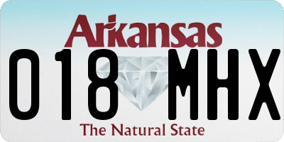 AR license plate 018MHX