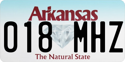 AR license plate 018MHZ