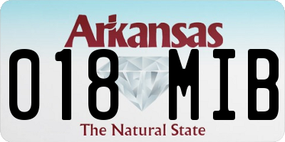 AR license plate 018MIB