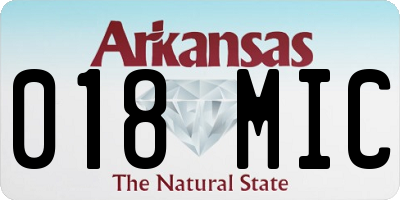 AR license plate 018MIC