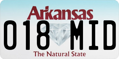 AR license plate 018MID