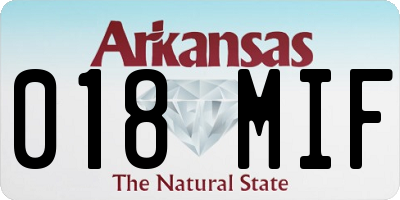 AR license plate 018MIF