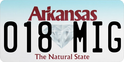AR license plate 018MIG