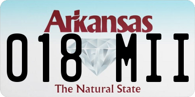 AR license plate 018MII
