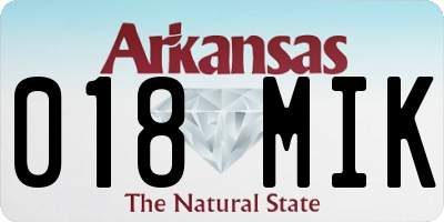AR license plate 018MIK