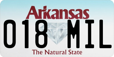 AR license plate 018MIL