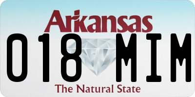 AR license plate 018MIM