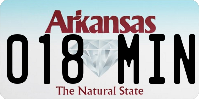 AR license plate 018MIN