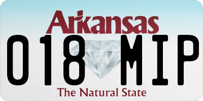 AR license plate 018MIP