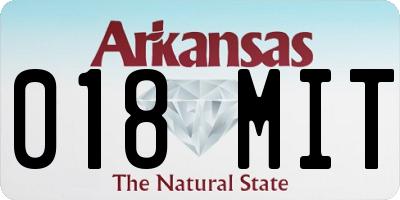 AR license plate 018MIT