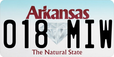 AR license plate 018MIW