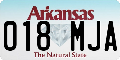 AR license plate 018MJA