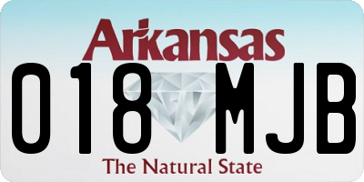 AR license plate 018MJB