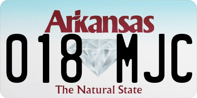 AR license plate 018MJC