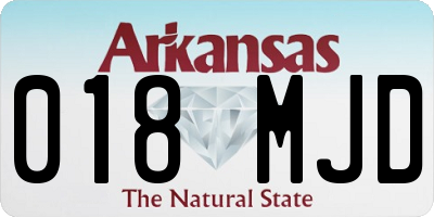 AR license plate 018MJD