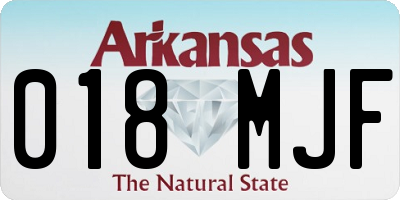 AR license plate 018MJF