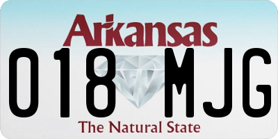 AR license plate 018MJG