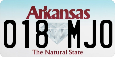 AR license plate 018MJO