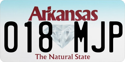 AR license plate 018MJP