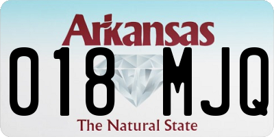 AR license plate 018MJQ