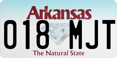 AR license plate 018MJT