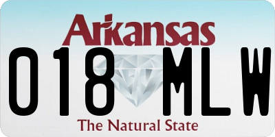 AR license plate 018MLW