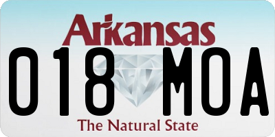 AR license plate 018MOA