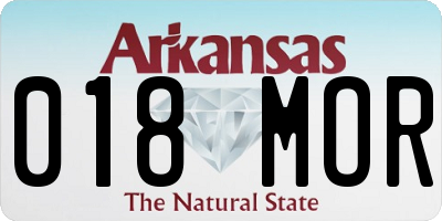AR license plate 018MOR