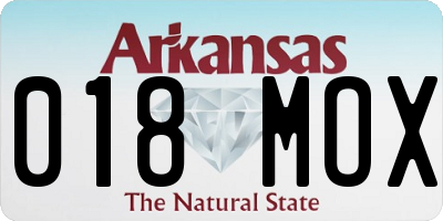AR license plate 018MOX