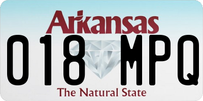 AR license plate 018MPQ