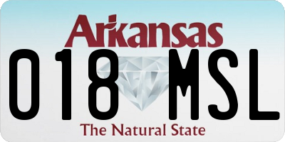 AR license plate 018MSL