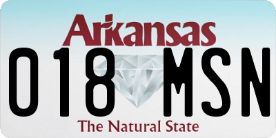 AR license plate 018MSN